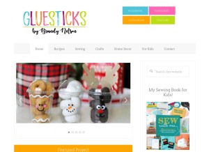 How gluesticksblog.com looks like on a tablet such as an iPad.