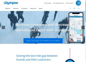 How glympse.com looks like on a tablet such as an iPad.