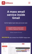 How gmass.co looks like on a mobile device such as an iPhone.