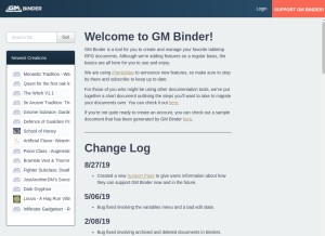 How gmbinder.com looks like on a tablet such as an iPad.