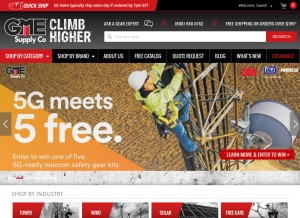 How gmesupply.com looks like on a tablet such as an iPad.