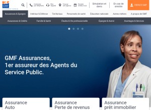 How gmf.fr looks like on a tablet such as an iPad.