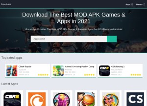 How gmodsapk.com looks like on a tablet such as an iPad.
