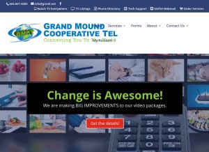 How gmtel.net looks like on a tablet such as an iPad.