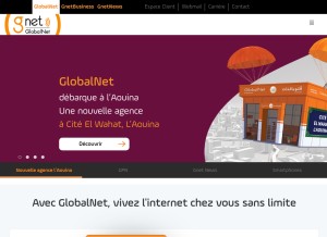 How gnet.tn looks like on a tablet such as an iPad.