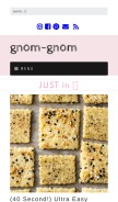 How gnom-gnom.com looks like on a mobile device such as an iPhone.