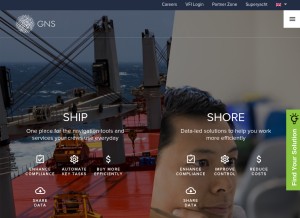 How gnsworldwide.com looks like on a tablet such as an iPad.