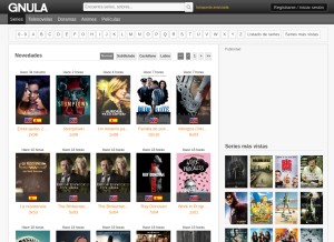 How gnula.se looks like on a tablet such as an iPad.