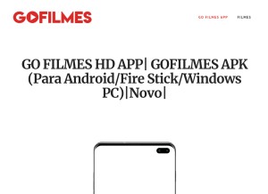 How go-filmes.com looks like on a tablet such as an iPad.