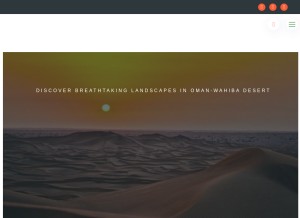 How go-oman.com looks like on a tablet such as an iPad.