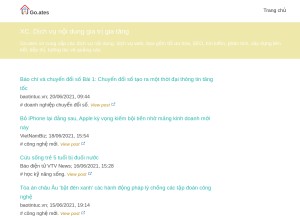 How go.ates.vn looks like on a tablet such as an iPad.