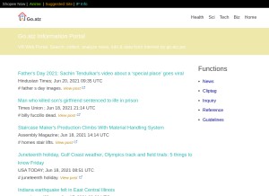 How go.atz.pw looks like on a tablet such as an iPad.