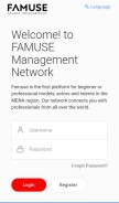 How go.famuse.co looks like on a mobile device such as an iPhone.