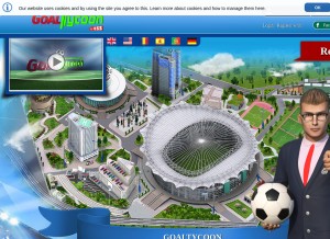 How goaltycoon.com looks like on a tablet such as an iPad.