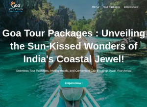 How goatourtrip.com looks like on a tablet such as an iPad.