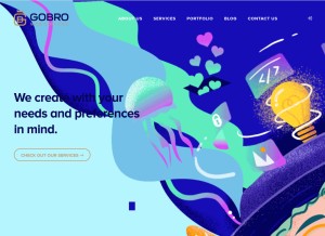 How gobrowebservices.com looks like on a tablet such as an iPad.