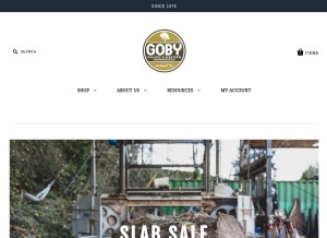 How gobywalnut.com looks like on a tablet such as an iPad.