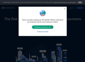 How gocardless.com looks like on a tablet such as an iPad.