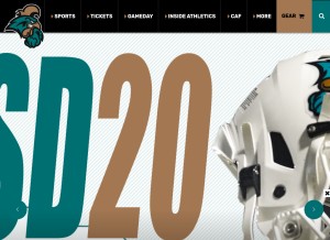 How goccusports.com looks like on a tablet such as an iPad.