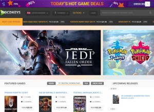 How gocdkeys.com looks like on a tablet such as an iPad.