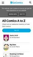 How gocomics.com looks like on a mobile device such as an iPhone.