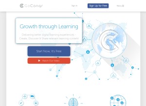How goconqr.com looks like on a tablet such as an iPad.