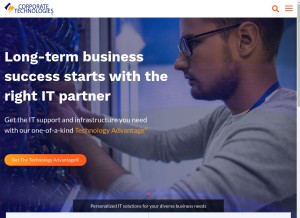 How gocorptech.com looks like on a tablet such as an iPad.