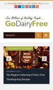 How godairyfree.org looks like on a mobile device such as an iPhone.