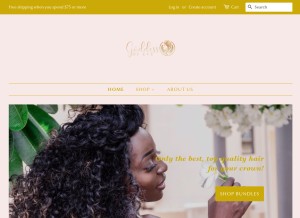 How goddessofeve.com looks like on a tablet such as an iPad.