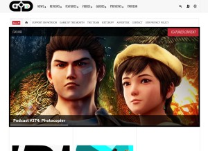 How godisageek.com looks like on a tablet such as an iPad.