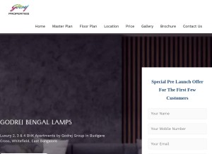 How godrejbengallamps.in looks like on a tablet such as an iPad.