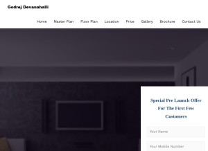 How godrejdevanahalli.co looks like on a tablet such as an iPad.