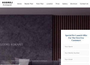 How godrejkokapet.co looks like on a tablet such as an iPad.