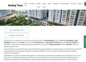 How godrejstiara.info looks like on a tablet such as an iPad.
