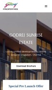 How godrejsunriseestate.in looks like on a mobile device such as an iPhone.