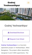 How godrejyeshwantpur.in looks like on a mobile device such as an iPhone.