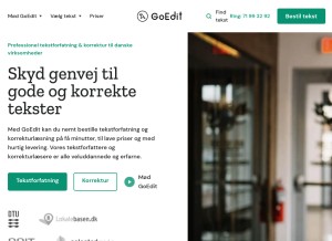 How goedit.dk looks like on a tablet such as an iPad.