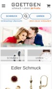 How goettgen.de looks like on a mobile device such as an iPhone.