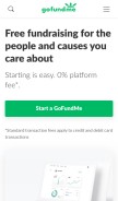 How gofundme.com looks like on a mobile device such as an iPhone.