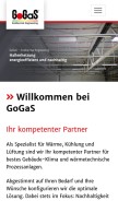 How gogas.com looks like on a mobile device such as an iPhone.