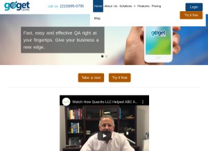 How gogetquality.com looks like on a tablet such as an iPad.