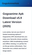 How gogoanimehub.xyz looks like on a mobile device such as an iPhone.