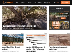 How gohunt.com looks like on a tablet such as an iPad.