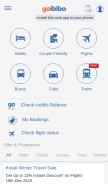 How goibibo.com looks like on a mobile device such as an iPhone.
