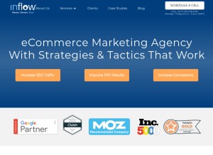 How goinflow.com looks like on a tablet such as an iPad.