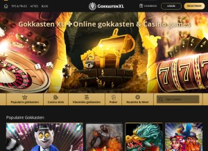 How gokkastenxl.nl looks like on a tablet such as an iPad.