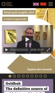 How gold.org looks like on a mobile device such as an iPhone.