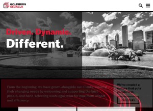 How goldbergsegalla.com looks like on a tablet such as an iPad.