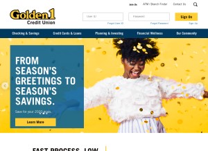 How golden1.com looks like on a tablet such as an iPad.