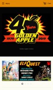 How goldenapplecomics.com looks like on a mobile device such as an iPhone.